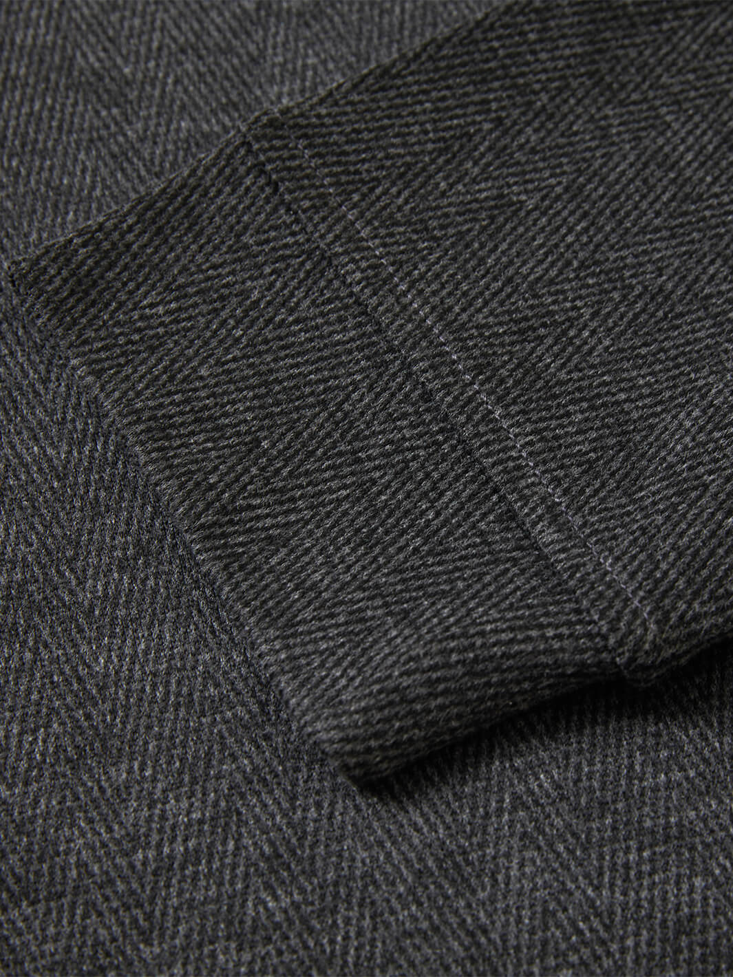 Herringbone Performance Golf Quarter Zip For Men-Black