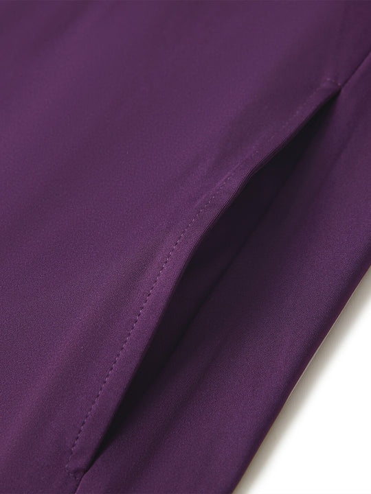 Solid Performance Golf Hoodie For Men-Ink Purple