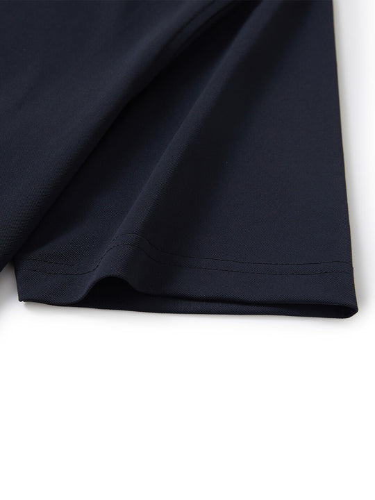 Tech Pique Performance Golf Shirt For Men-Black