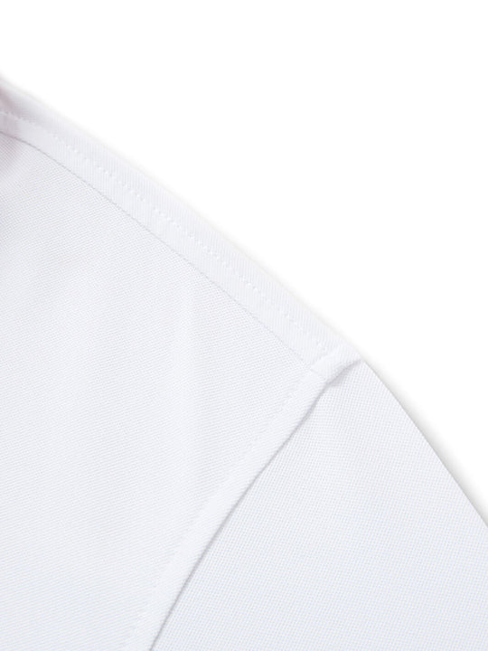 Tech Pique Performance Golf Shirt For Men-White