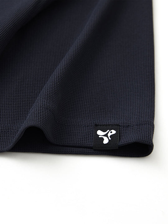 Waffle Jacquard Performance Polo-NAVY