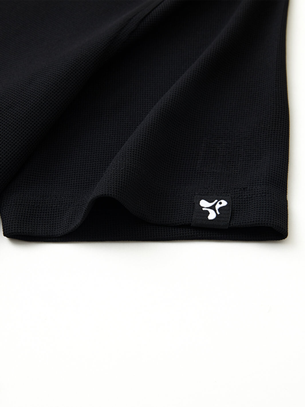 Waffle Jacquard Performance Polo-BLACK