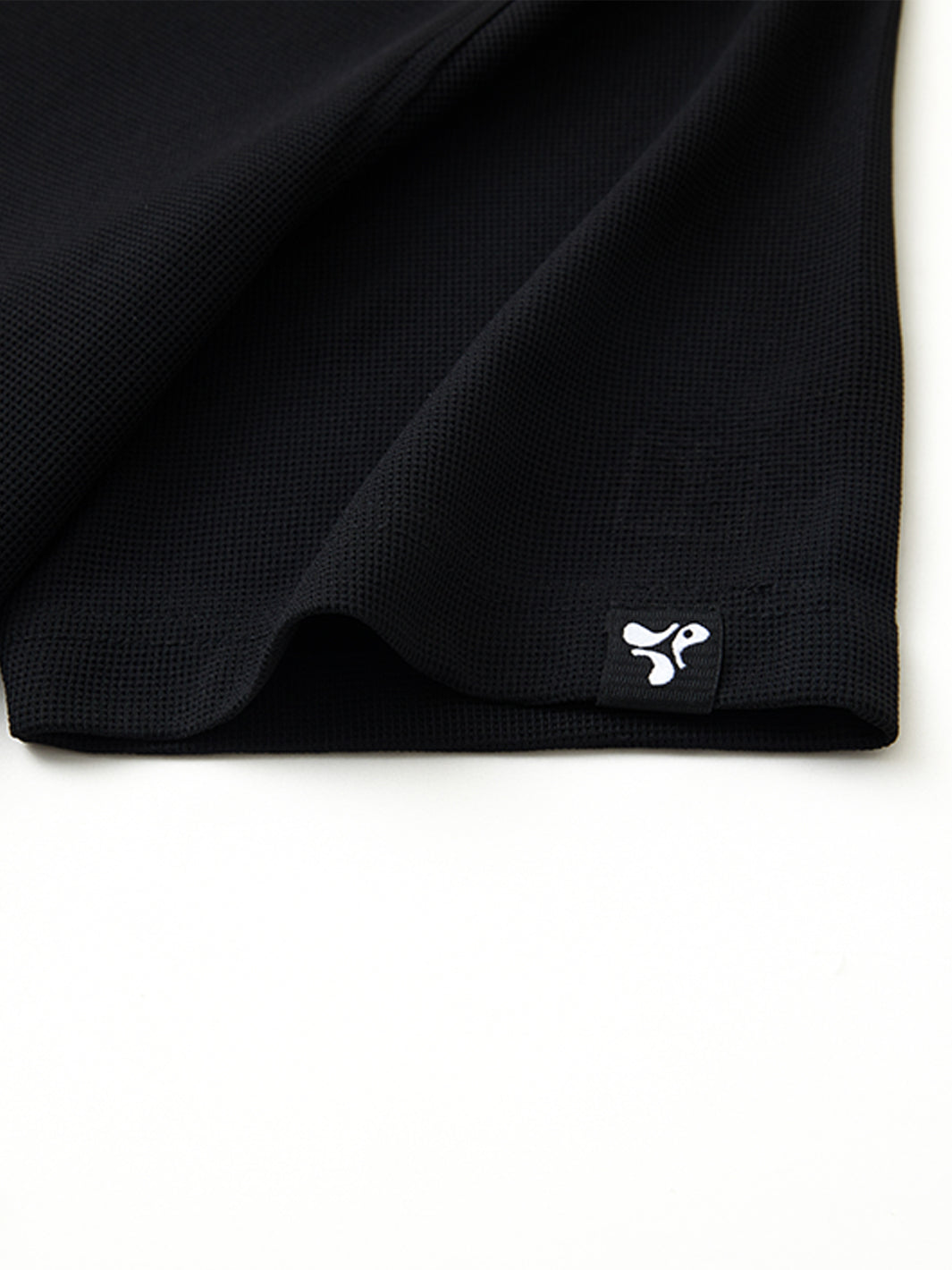 Waffle Jacquard Performance Polo-BLACK