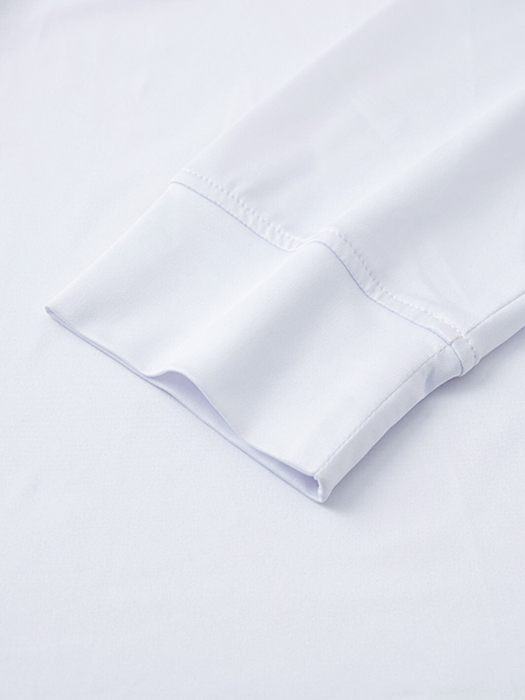 Designed Collared Long Sleeve Golf Polo-WHITE