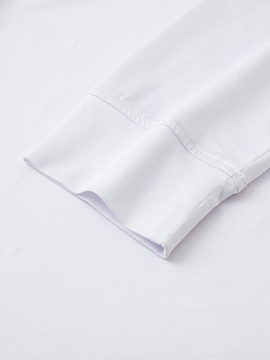 Designed Collared Long Sleeve Golf Polo-WHITE