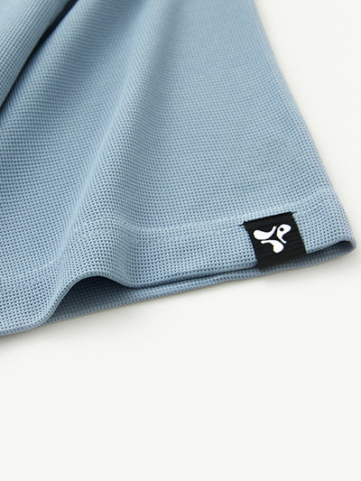 Waffle Jacquard Performance Polo-MISTY BLUE
