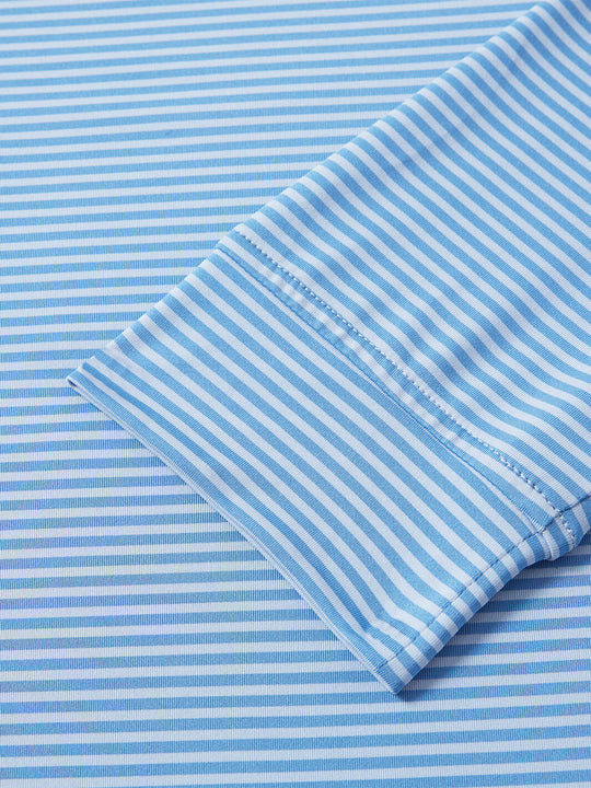 Striped Long Sleeve Golf Shirt For Men-Sailor Blue