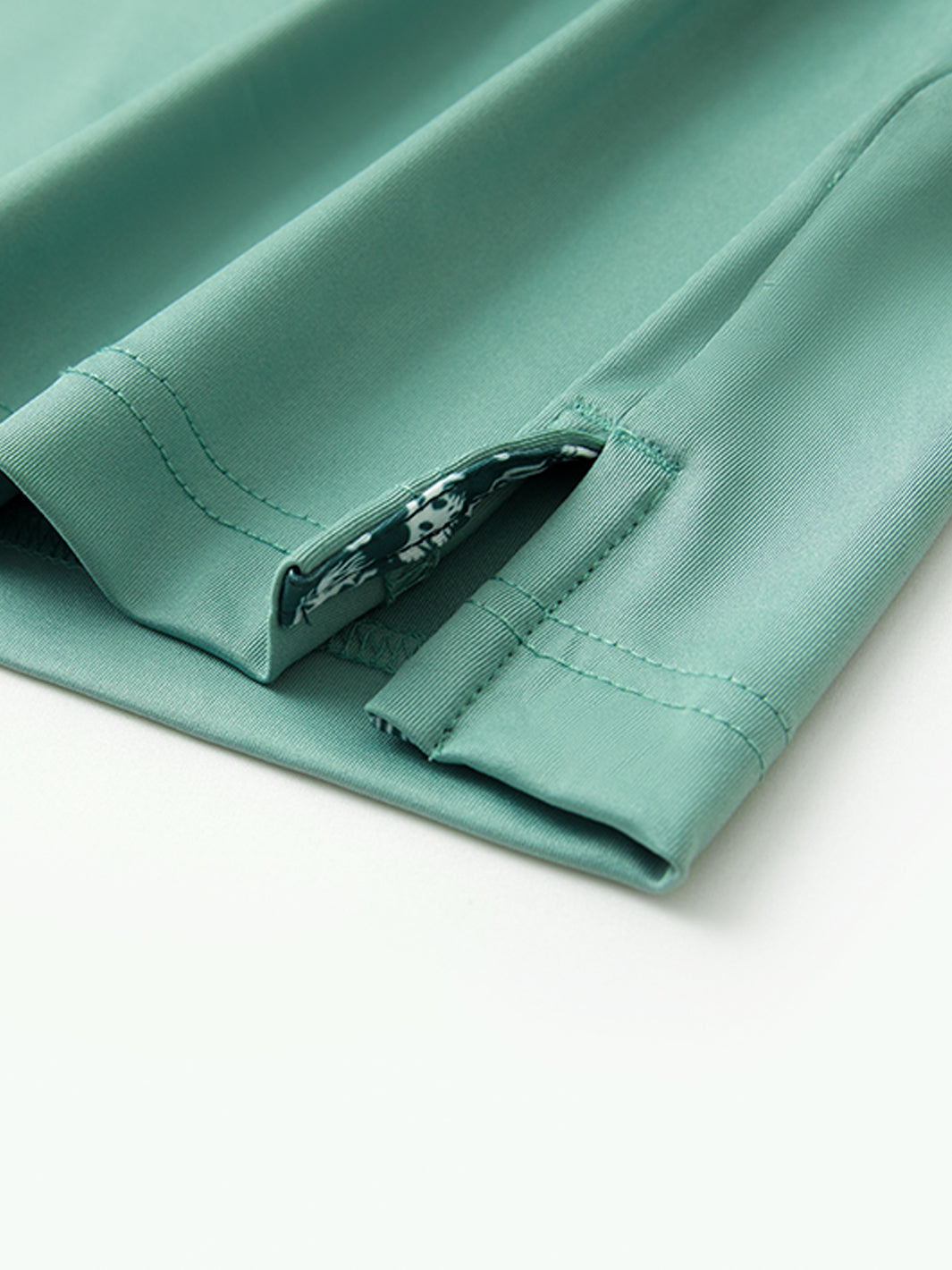Designed Collared Long Sleeve Golf Polo-BERYL GREEN