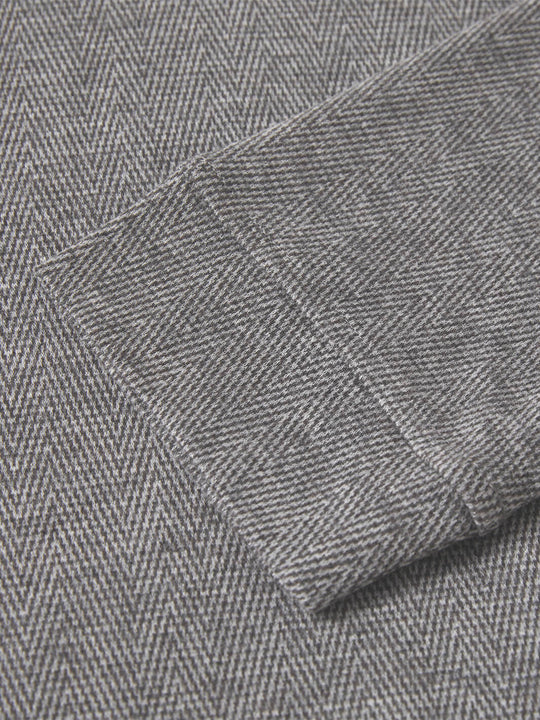 Herringbone Performance Golf Hoodie For Men-Mocha