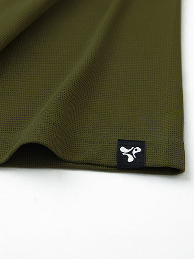 Waffle Jacquard Performance Polo-DARK GREEN
