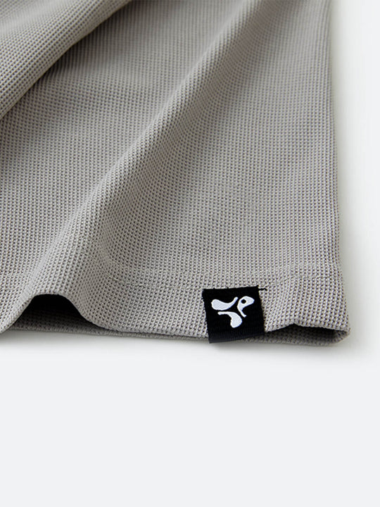 Waffle Jacquard Performance Polo-LIGHT GREY