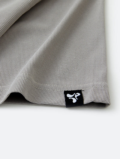 Waffle Jacquard Performance Polo-LIGHT GREY
