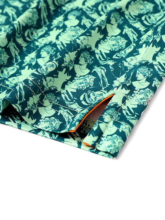 Men's Print Performance Polo-GREEK SCULPTURE