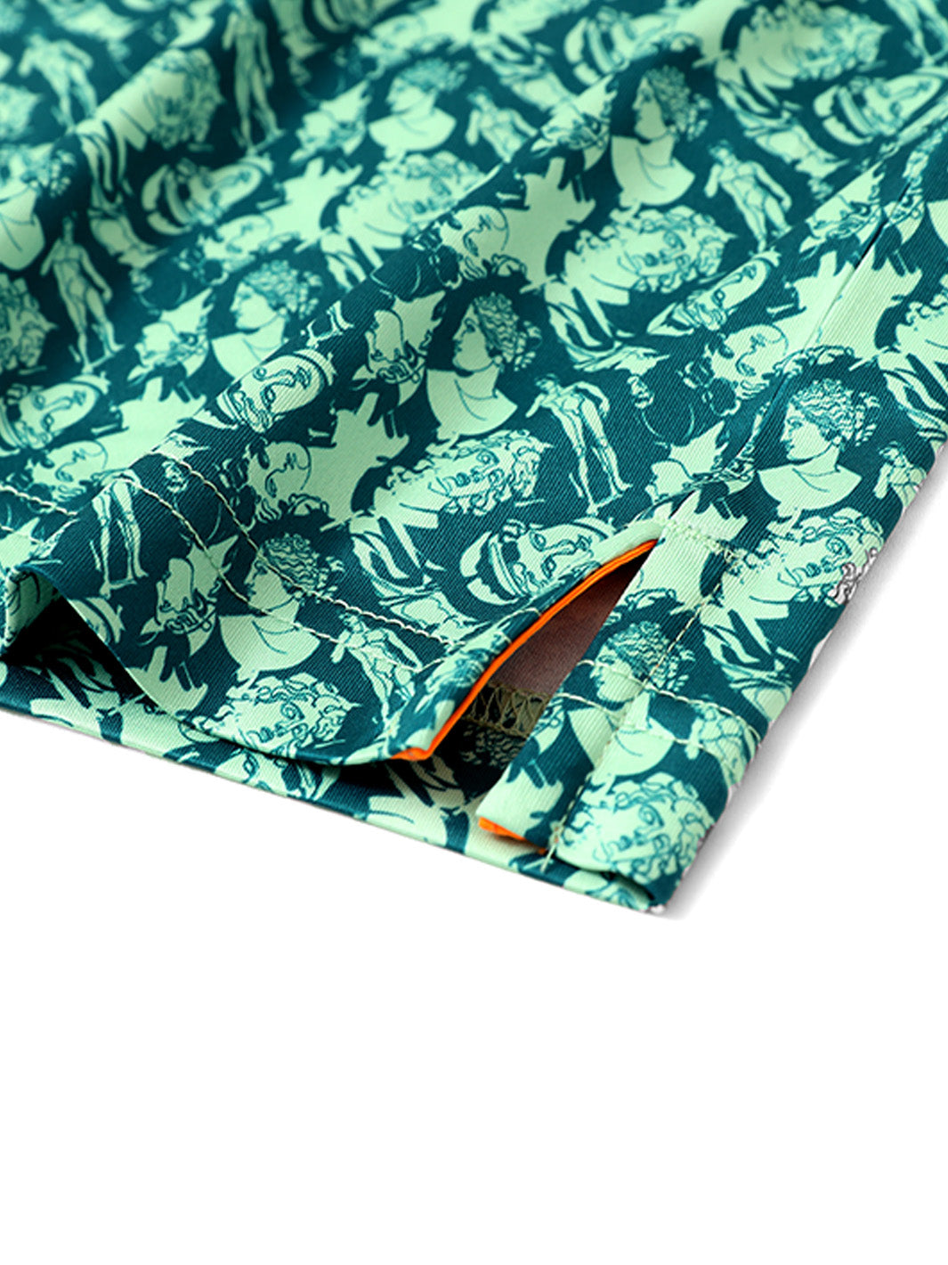 Men's Print Performance Polo-GREEK SCULPTURE