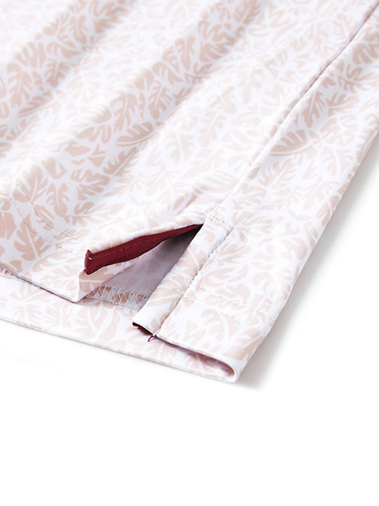 Print Performance Golf Shirt For Men-Caladium