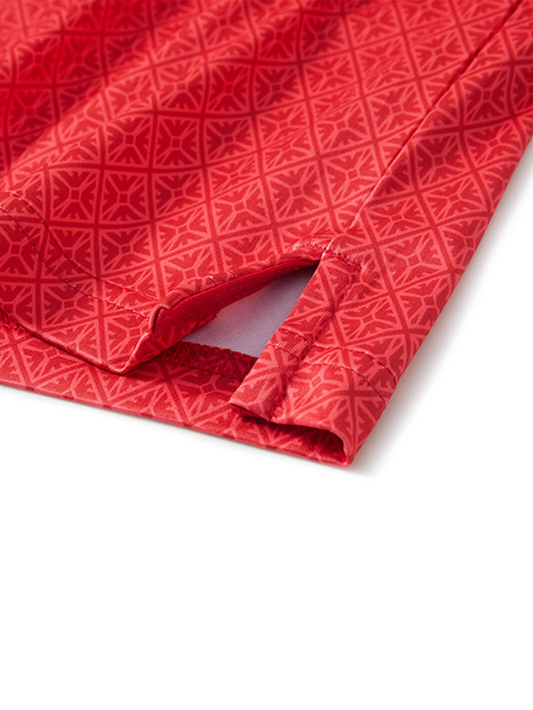 Print Performance Golf Shirt For Men-Red Totem