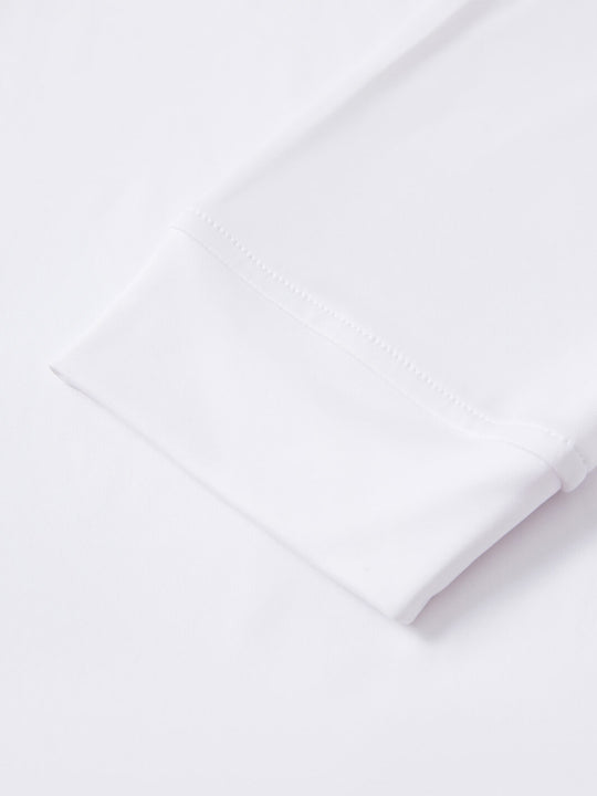 Solid Performance Golf Quarter Zip For Men-Pure White
