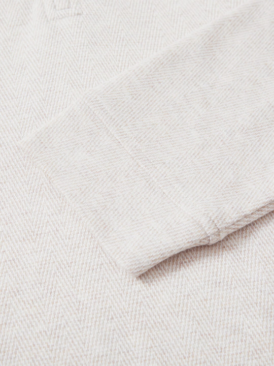 Herringbone Performance Golf Quarter Zip For Men-Desert