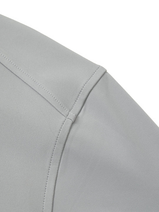 Solid Performance Golf Quarter Zip For Men-Light Grey
