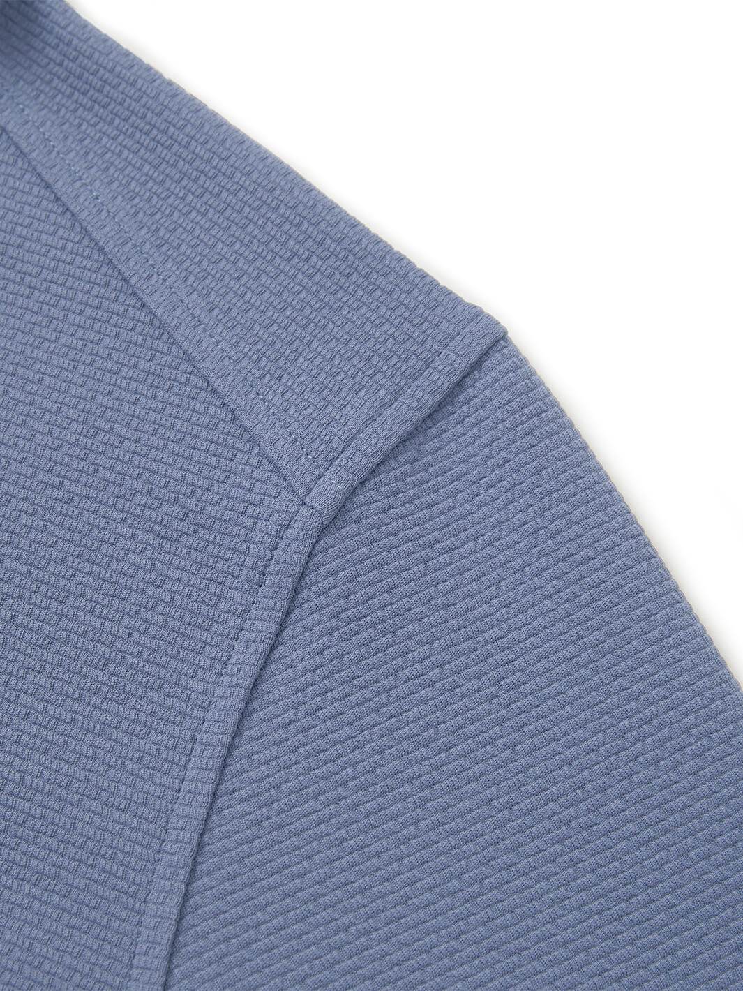 Jacquard Performance Golf Quarter Zip For Men-Blue Grey