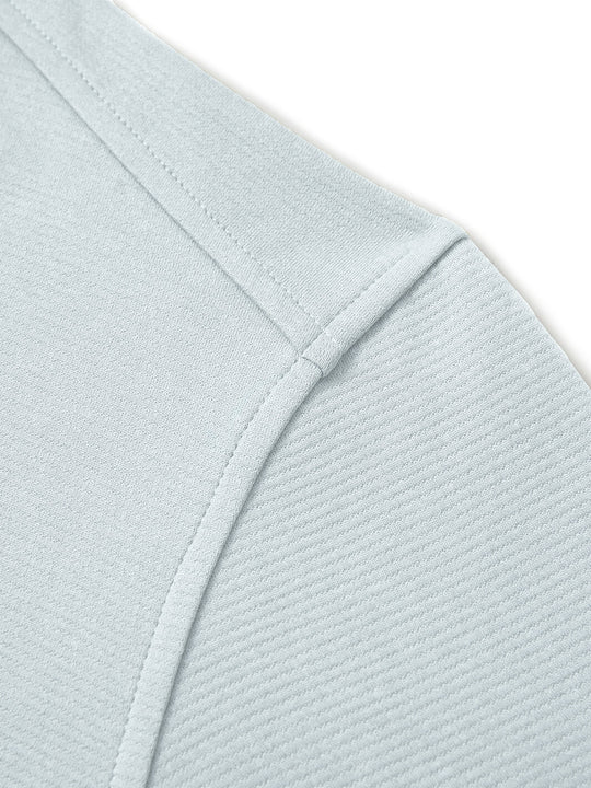 Heather Performance Golf Quarter Zip For Men-Light Grey