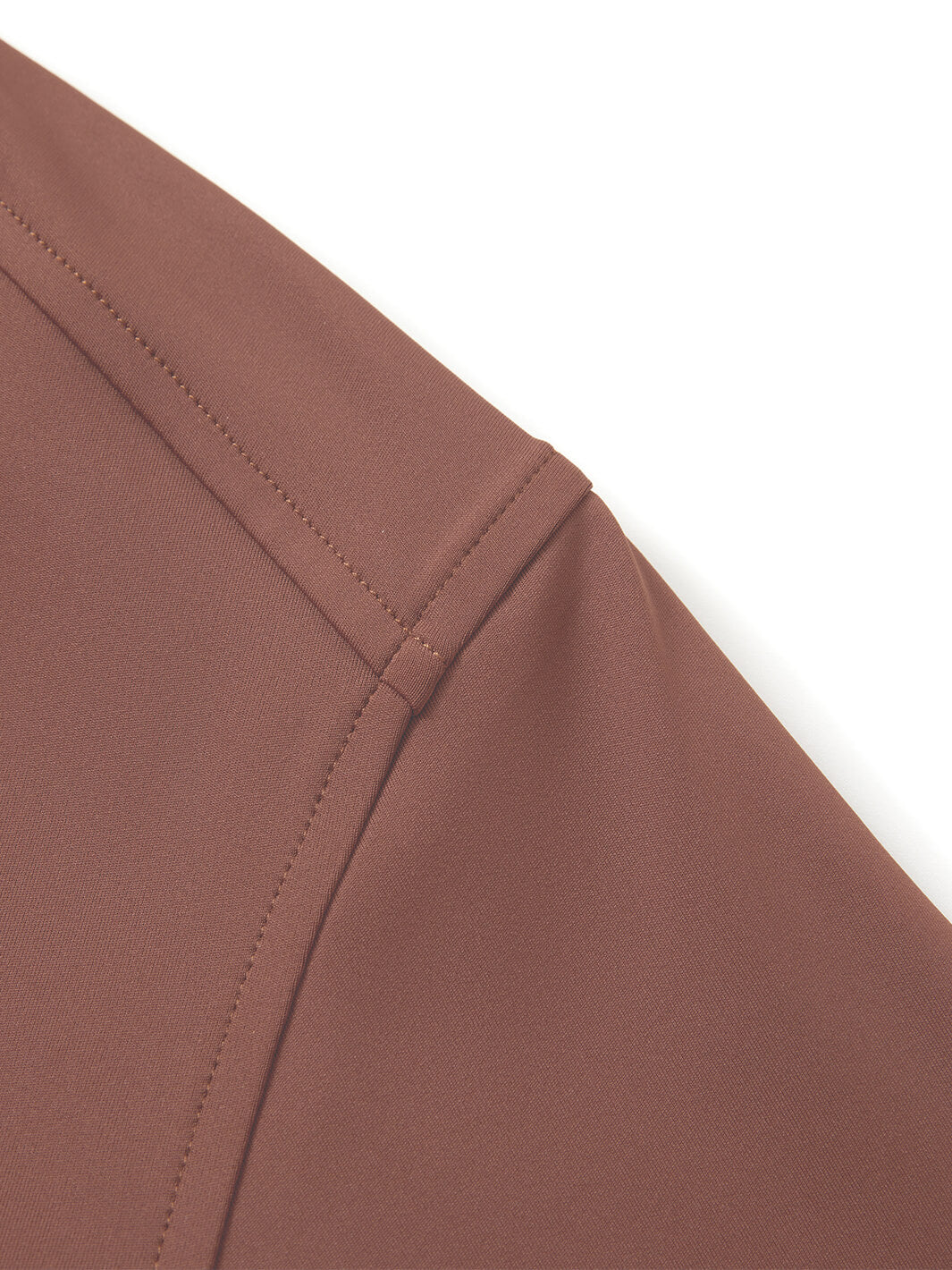 Solid Performance Golf Quarter Zip For Men-Brown
