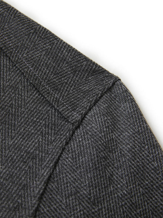 Herringbone Performance Golf Quarter Zip For Men-Black