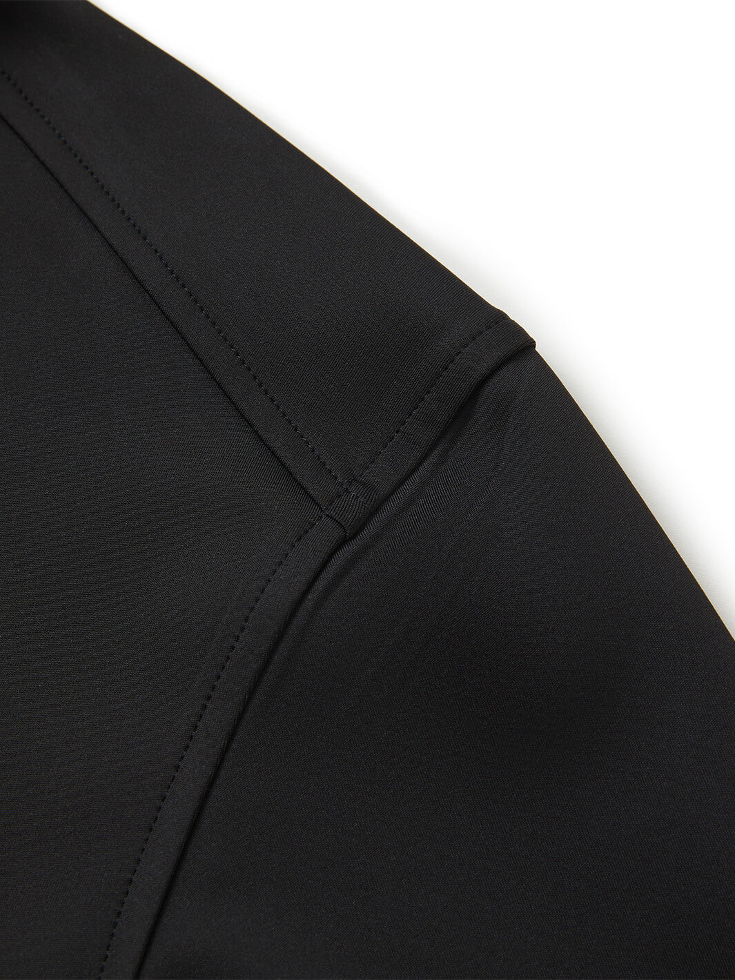 Solid Performance Golf Quarter Zip For Men-Black