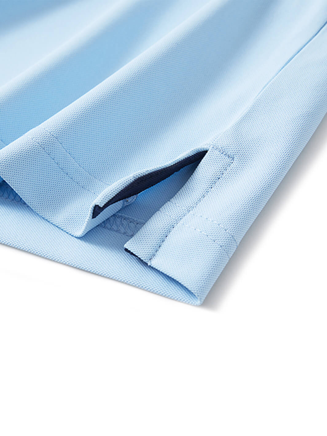 Tech Pique Performance Golf Shirt For Men-Sky Blue