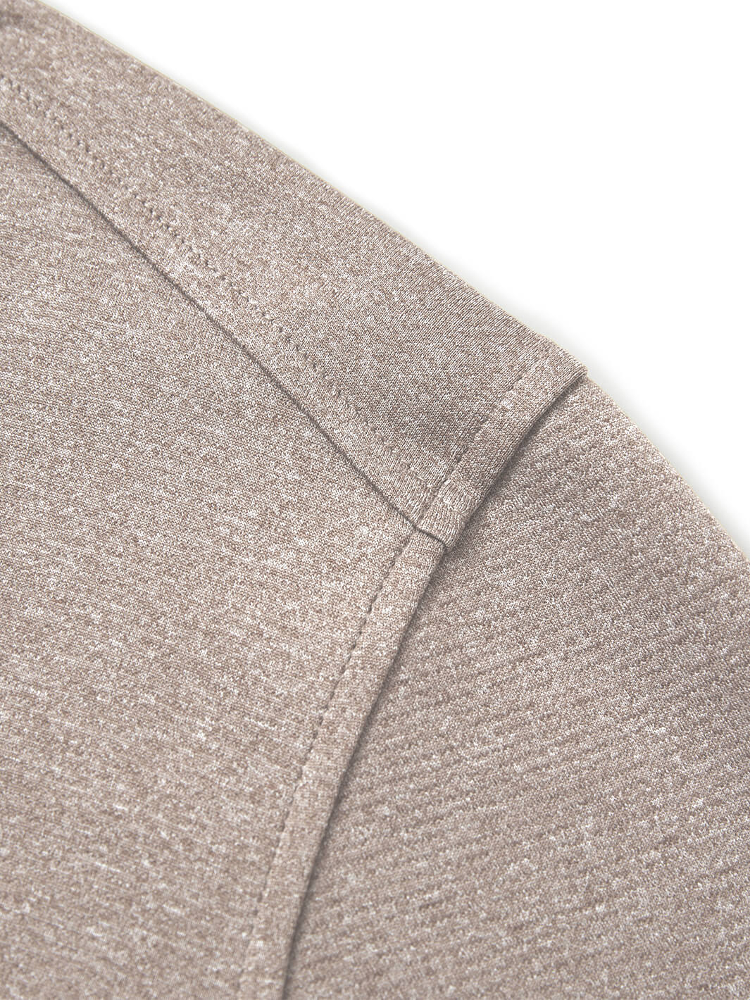 Heather Performance Golf Quarter Zip For Men-Brown