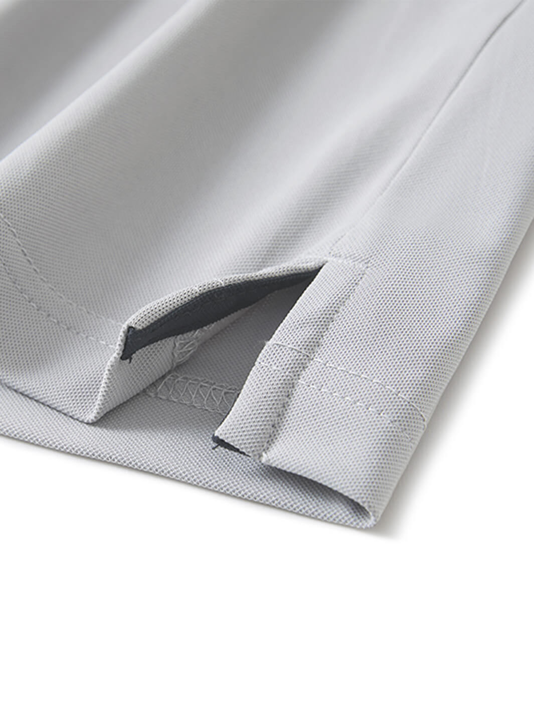 Tech Pique Performance Golf Shirt For Men-Light Grey