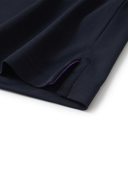 Tech Pique Performance Golf Shirt For Men-Black