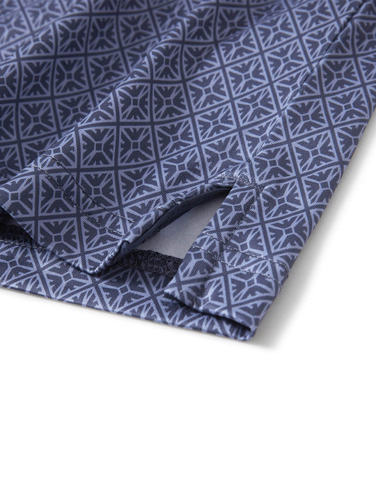 Print Performance Golf Shirt For Men-Grey Totem