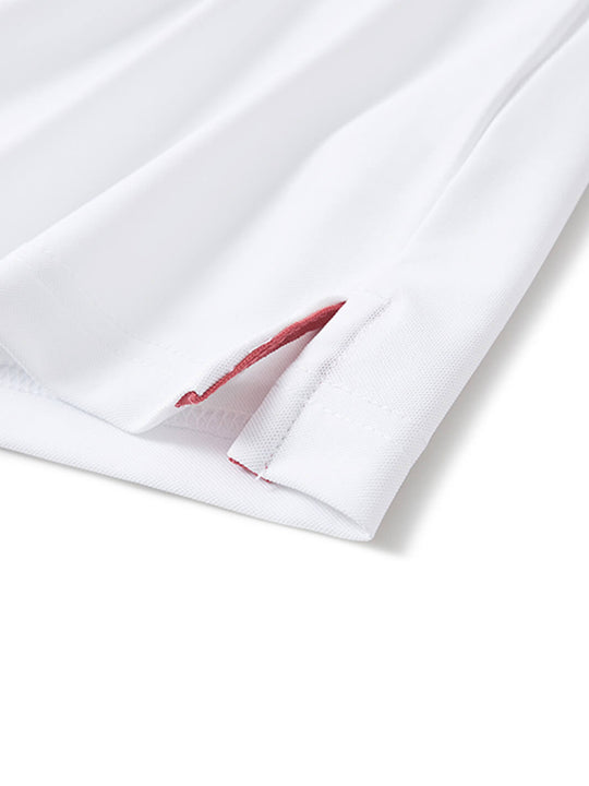 Tech Pique Performance Golf Shirt For Men-White