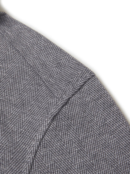 Herringbone Performance Golf Quarter Zip For Men-Mocha