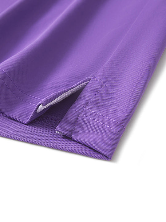 Tech Pique Performance Golf Shirt For Men-Purple