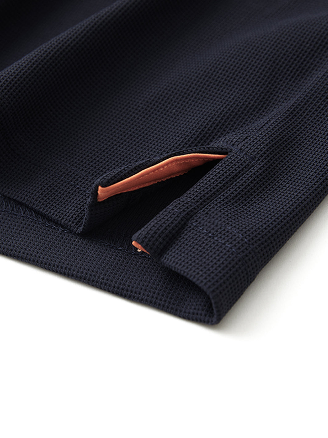 Waffle Jacquard Performance Polo-NAVY