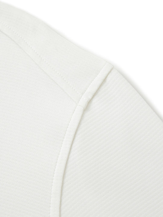 Heather Performance Golf Quarter Zip For Men-White