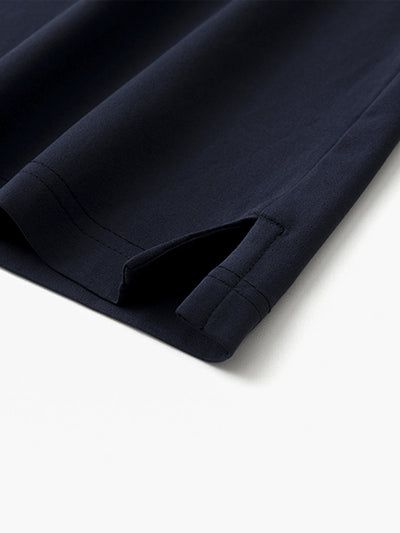 Hidden Zip Pocket Performance Polo-NAVY