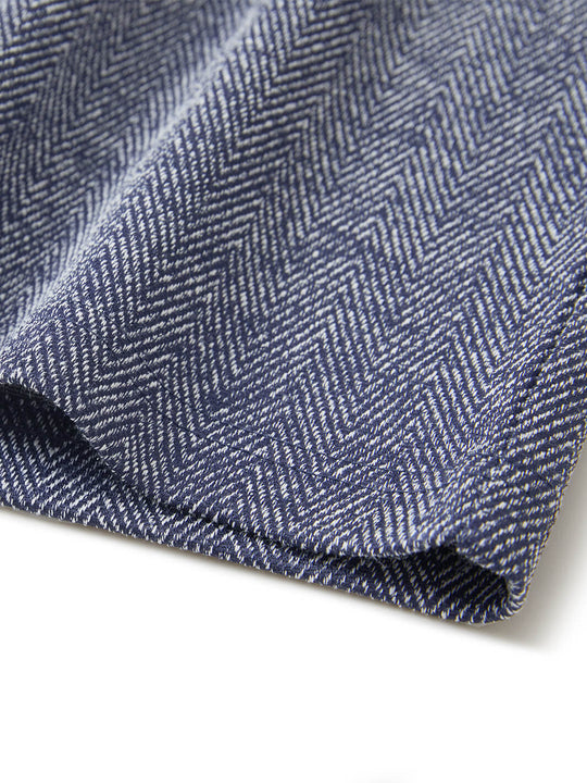 Herringbone Performance Golf Quarter Zip For Men-Navy