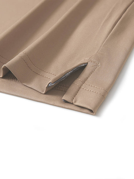 Designed Collared Solid Performance Golf Shirt For Men-Poplar Palm