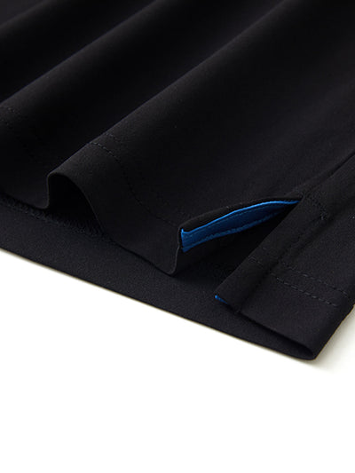 Hidden Zip Pocket Performance Polo-BLACK
