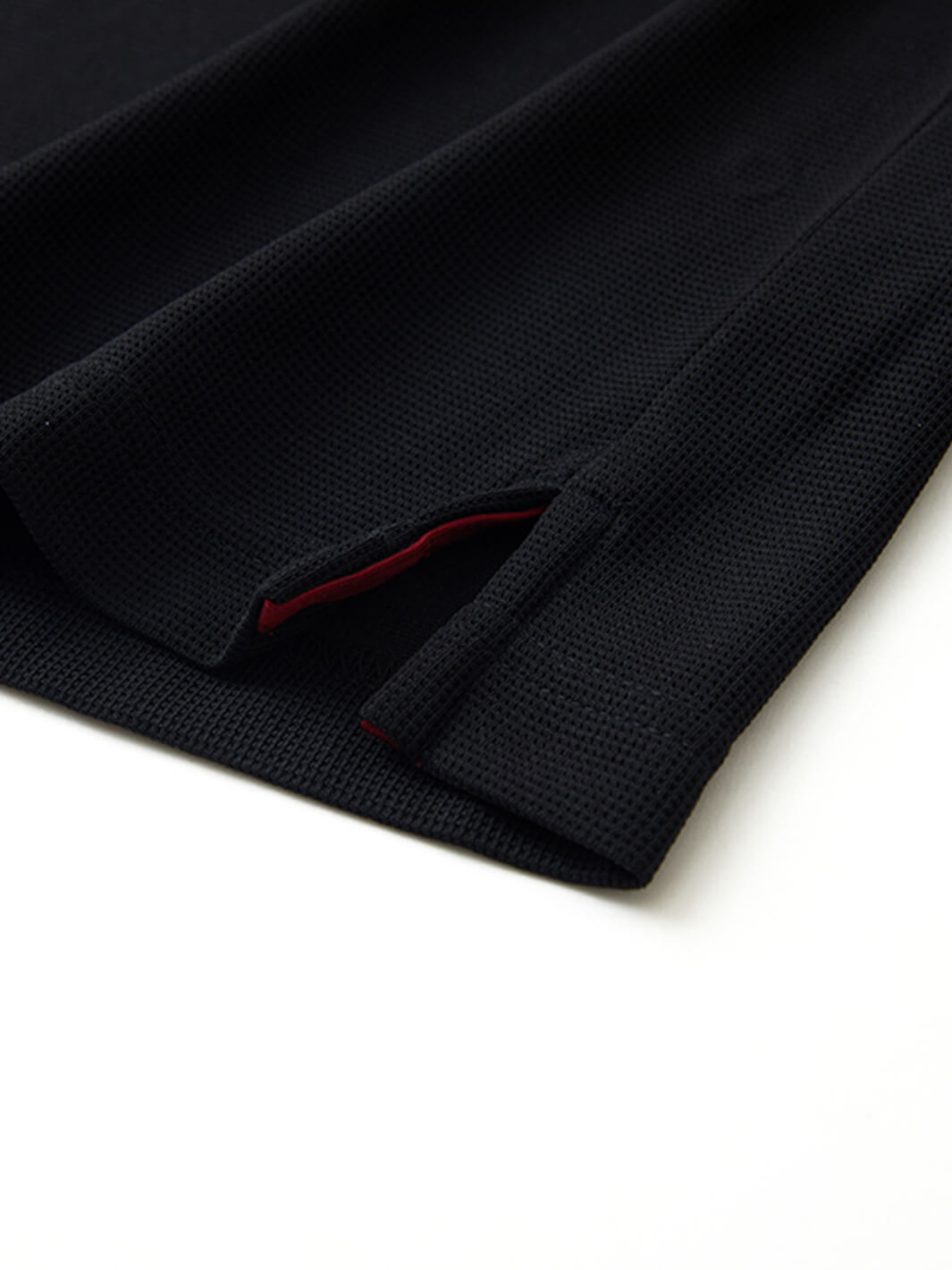 Waffle Jacquard Performance Polo-BLACK