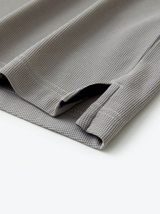 Waffle Jacquard Performance Polo-LIGHT GREY
