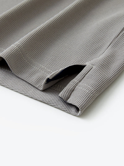 Waffle Jacquard Performance Polo-LIGHT GREY