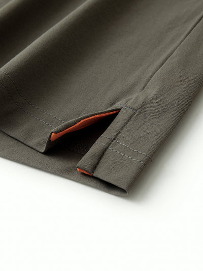 Hidden Zip Pocket Performance Polo-TAUPE