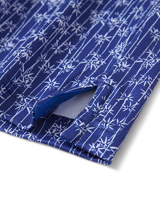 Print Performance Golf Shirt For Men-Bamboo