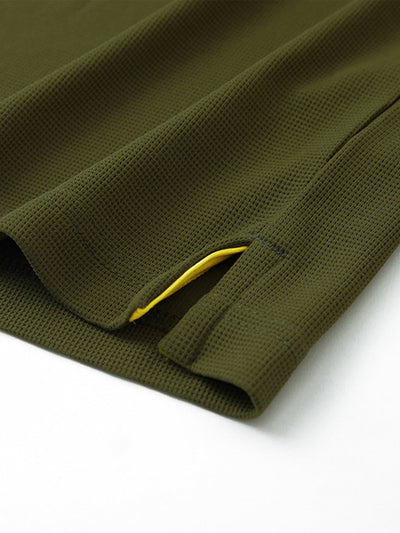 Waffle Jacquard Performance Polo-DARK GREEN