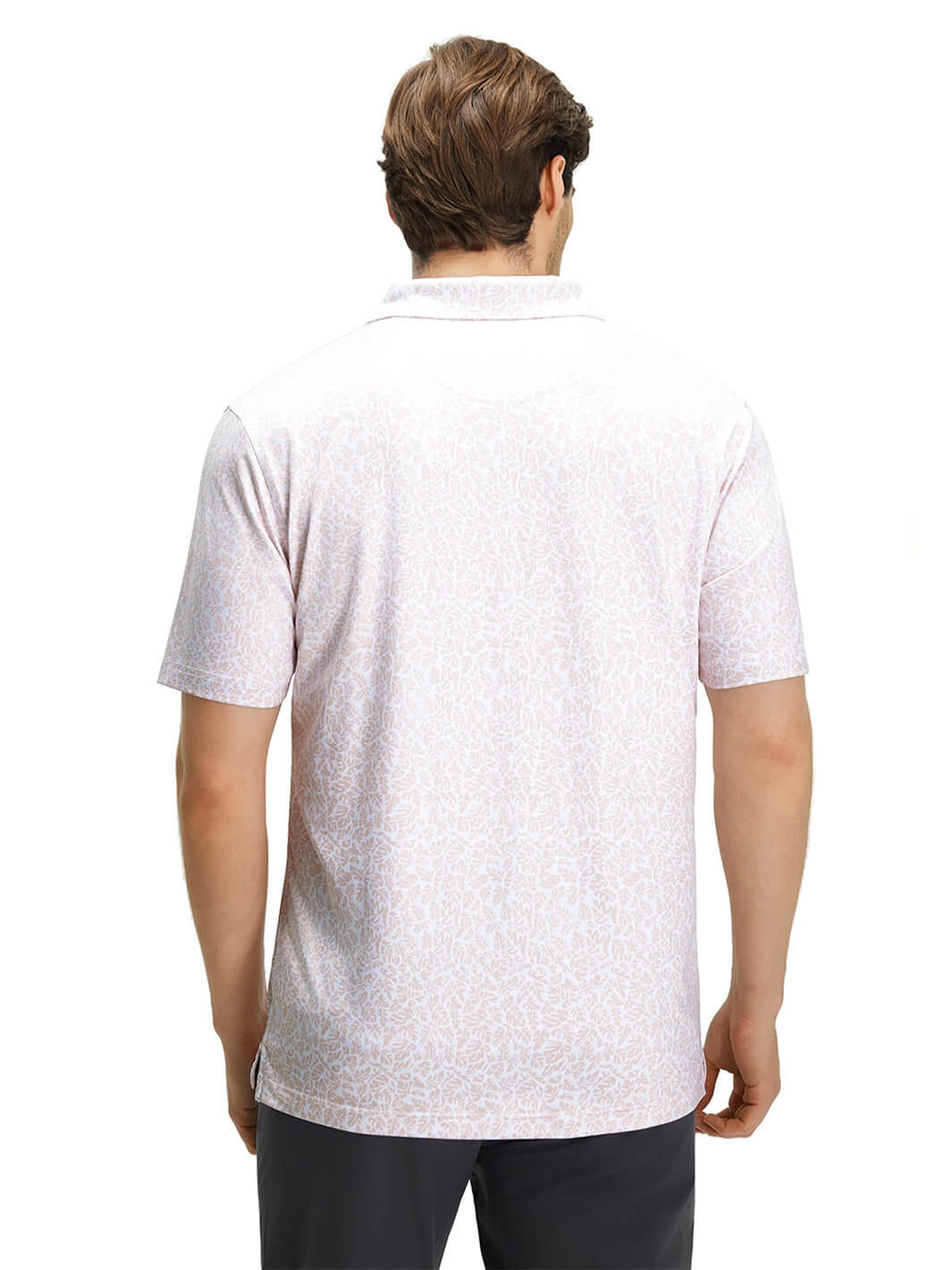 Print Performance Golf Shirt For Men-Caladium