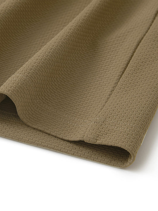 Jacquard Performance Golf Quarter Zip For Men-Brown